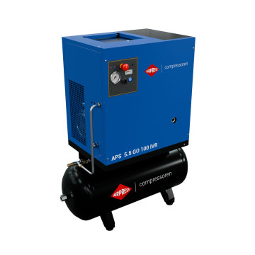 Compresseur à vis APS 5,5 GO 100 Combi IVR 5,5 CV/4 kW 10 bar 498 l/min 100 L Compresseur à vis APS 5,5 GO 100 Combi IVR 5,5 CV/4 kW 10 bar 498 l/min 100 L