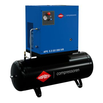 Compresseur à vis APS 5,5 GO 200 Combi IVR 5,5 CV/4 kW 10 bar 498 l/min 200 L