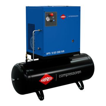 Compresseur à vis APS 9 GO 200 Combi IVR 10 CV/7,5 kW 10 bar 848 l/min 200 L