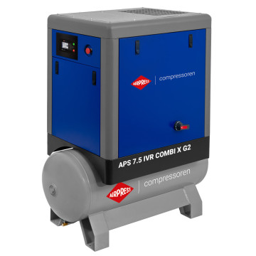 Compresseur à vis APS 7.5 IVR Combi X Onduleur 10 bar 7.5 ch/5.5 kW 170-760 L/min 200 litres