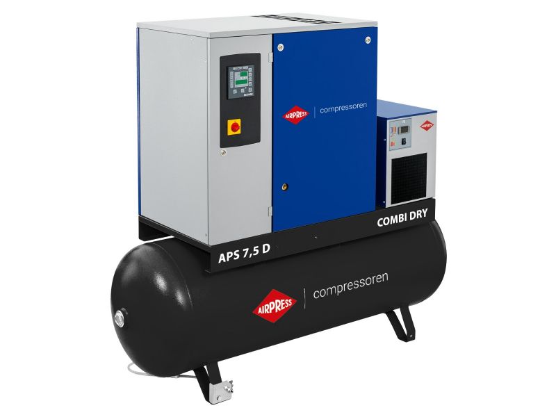 Compresseur à vis APS 7.5D Combi Dry 10 bar 7.5 ch/5.5 kW 670 l/min 500 L
