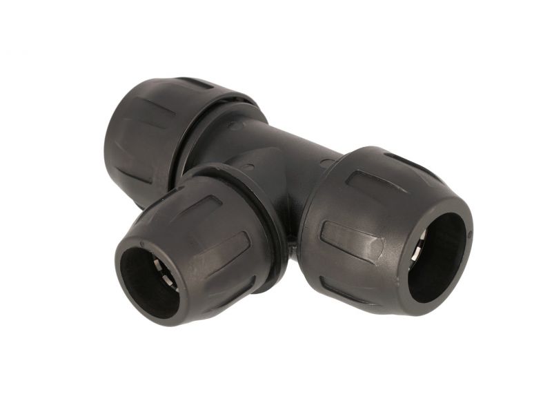 Réducteur en T pour tubes Diam. ext. 40 x 40 mm vers tube de Diam. ext. 32 mm de réseau air comprimé