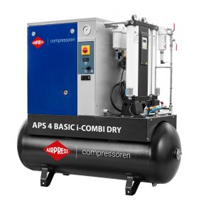 Compresseur à vis APS 4 Basic i-Combi Dry 10 bar 4 ch/3 kW 366 l/min 500L avec set de sécheur par adsorption 18003-OFAG4