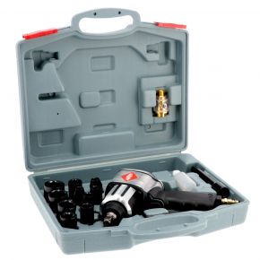 Coffret clé à chocs pneumatique 1/2" 610 Nm 7500 tr/min 6.5 bar +/- 225 l/min avec 6 douilles