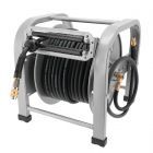 Dévidoir au sol automatique avec Tuyau en caoutchouc 8 x 14 mm 30 m 20 bar + Raccords